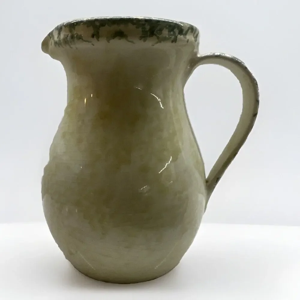 Vintage Himark Italy Large Ceramic Hand Painted Peaches & Fruit 8” 56oz Pitcher